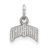LogoArt Ohio State University Pendant - Rhodium-Plated 10K White Gold The Extra Small