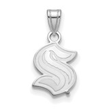 Rhodium-Plated 14K White Gold NHL LogoArt Seattle Kraken Small Pendant