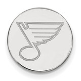 LogoArt St. Louis Blues Lapel Pin - Rhodium-Plated 14K White Gold