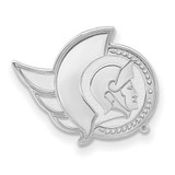 LogoArt Ottawa Senators Lapel Pin - Rhodium-Plated 14K White Gold