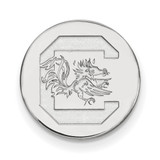 LogoArt University of South Carolina Lapel Pin - Rhodium-Plated 14K White Gold