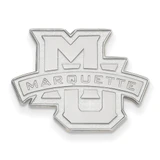 LogoArt Marquette University Lapel Pin - Rhodium-Plated 14K White Gold