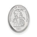 LogoArt University of South Carolina Lapel Pin - Rhodium-Plated 14K White Gold Crest