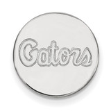 LogoArt University of Florida Lapel Pin - Rhodium-Plated 14K White Gold Gators Script