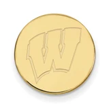 LogoArt University of Wisconsin Lapel Pin - 14K Yellow Gold Letter W