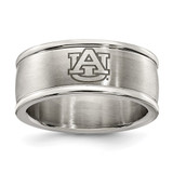 Auburn Univ Stainless Steel Logo Band Ring