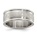 LogoArt Vancouver Canucks Ring - Stainless Steel Logo Band