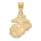 LogoArt U.S. Marine Corps Pendant - Gold-Tone Sterling Silver Medium