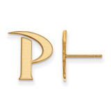 LogoArt Pepperdine University Earrings - Sterling Silver Gold-Tone Letter P Small Stud, 12 mm