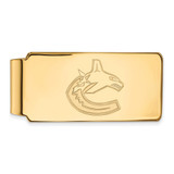 LogoArt Vancouver Canucks Money Clip - Sterling Silver Gold-Tone