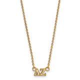 LogoArt Delta Zeta Necklace - Sterling Silver Gold-Tone Sorority Greek Letters Extra Small Pendant 18 Inch