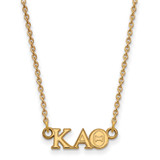 LogoArt Kappa Alpha Theta Necklace - Sterling Silver Gold-Tone Sorority Greek Letters Extra Small Pendant 18 Inch