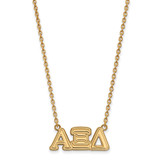 LogoArt Alpha Xi Delta Necklace - Sterling Silver Gold-Tone Sorority Greek Letters Medium Pendant 18 Inch