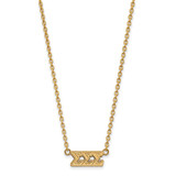 LogoArt Sigma Sigma Sigma Pendant - Sterling Silver Gold-Tone Sorority Greek Letters Medium 18 Inch Necklace