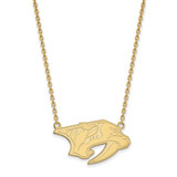 LogoArt Nashville Predators Necklace - Sterling Silver Gold-Tone Large Pendant 18 Inch