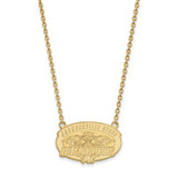 Sterling Silver Gold-Tone LogoArt Jacksonville State U. Large Pendant 18 Inch Necklace