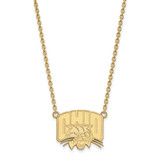 LogoArt Ohio University Necklace - Sterling Silver Gold-Tone Large Pendant 18 Inch