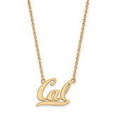 LogoArt University of California Berkeley Necklace - Sterling Silver Gold-Tone Large Pendant 18 Inch