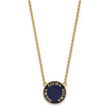 LogoArt Sigma Sigma Sigma Pendant - Sterling Silver Gold-Tone Sorority Text Large Color Enamel 18 Inch Necklace - GP013SSS-18