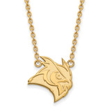LogoArt Rice University Necklace - Sterling Silver Gold-Tone Owl Large Pendant 18 Inch