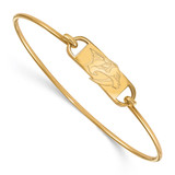 LogoArt Nashville Predators Bracelet - Sterling Silver Gold-Tone Small Center 7 Inch Wire Bangle