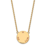 LogoArt Pi Beta Phi Necklace - Sterling Silver Gold-Tone Sorority Text Large Color Enamel Pendant 18 Inch - GP015PBP-18