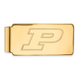 LogoArt Purdue University Money Clip - Sterling Silver Gold-Tone Letter P