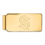 Sterling Silver Gold-Tone NHL LogoArt Seattle Kraken Money Clip