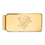 LogoArt Pittsburgh Penguins Money Clip - Sterling Silver Gold-Tone