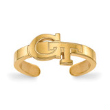 LogoArt Georgia Institute of Technology Toe Ring - Sterling Silver Gold-Tone G-T, 2 mm