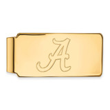 LogoArt University of Alabama Money Clip - Sterling Silver Gold-Tone