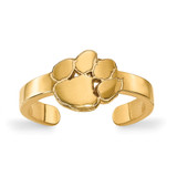 LogoArt Clemson University Toe Ring - Sterling Silver Gold-Tone Tiger Paw, 2 mm