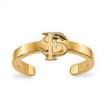 LogoArt Florida State University Toe Ring - Sterling Silver Gold-Tone F-S, 2 mm