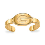 LogoArt University of Georgia Toe Ring - Sterling Silver Gold-Tone Letter G, 2 mm