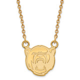 LogoArt Baylor University Necklace - Sterling Silver Gold-Tone Small Pendant 18 Inch