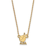 LogoArt Alpha Sigma Alpha Necklace - Sterling Silver Gold-Tone Sorority Symbol Extra Small Pendant 18 Inch