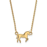 LogoArt Delta Phi Epsilon Necklace - Sterling Silver Gold-Tone Sorority Symbol Extra Small Pendant 18 Inch