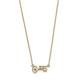 LogoArt Kappa Kappa Gamma Necklace - Sterling Silver Gold-Tone Sorority Symbol Extra Small Pendant 18 Inch