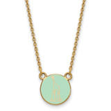 LogoArt Alpha Epsilon Phi Necklace - Sterling Silver Gold-Tone Extra Sorority Symbol Small Color Enamel Pendant 18 Inch