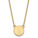 LogoArt Alpha Epsilon Phi Necklace - Sterling Silver Gold-Tone Sorority Symbol Extra Small Color Enamel Pendant 18 Inch