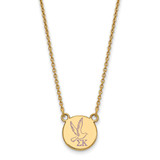 LogoArt Sigma Kappa Necklace - Sterling Silver Gold-Tone Sorority Symbol Small Color Enamel Pendant 18 Inch - GP044SKP-18