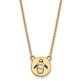 LogoArt Theta Phi Alpha Necklace - Sterling Silver Gold-Tone Sorority Symbol Small Color Enamel Pendant 18 Inch - GP044TPA-18