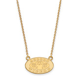 Sterling Silver Gold-Tone LogoArt Auburn Tigers Small Pendant 18 Inch Necklace