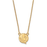 LogoArt Florida State University Necklace - Sterling Silver Gold-Tone Seminole Small Pendant 18 Inch