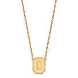 LogoArt Ohio State University Necklace - Sterling Silver Gold-Tone The Letter O Large Pendant 18 Inch