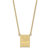 LogoArt University of Mississippi Necklace - Sterling Silver Gold-Tone The Grove at Ole Miss Large Pendant 18 Inch