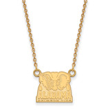 LogoArt University of Alabama Necklace - Sterling Silver Gold-Tone Elephant Small Pendant 18 Inch