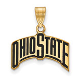 LogoArt Ohio State University Pendant - Sterling Silver Gold-Tone The Large Enameled