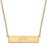 LogoArt Ohio State University Necklace - Sterling Silver Gold-Tone The Small Bar 18 Inch