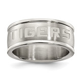 Louisiana State Univ Stainless Steel Logo Band Ring